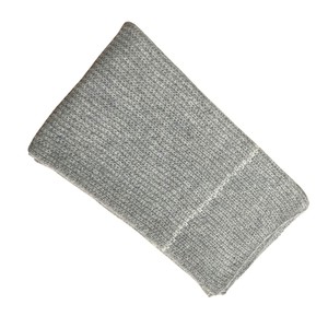 Handknit Soft Light Grey Alpaca Scarf from Heritage Moda