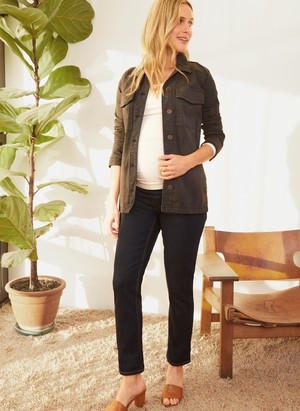 Over the Bump Organic Cotton Maternity Boyfriend Jeans from Isabella Oliver