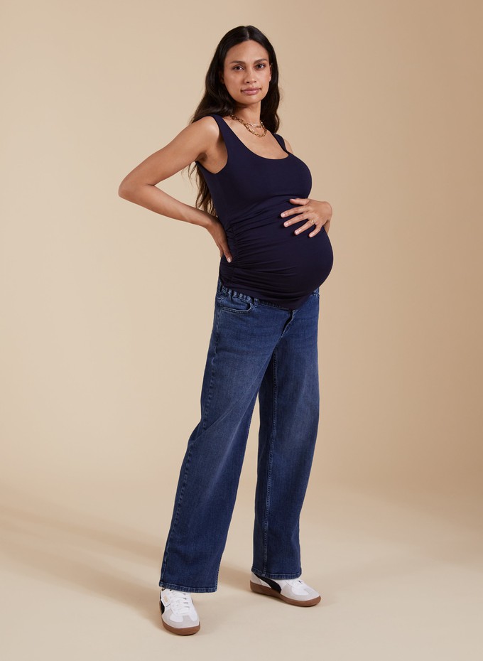 Organic Cotton Maternity Wide Leg Jeans from Isabella Oliver