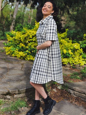 Restore Check Shirt Dress from Jenerous