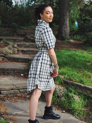 Restore Check Shirt Dress from Jenerous