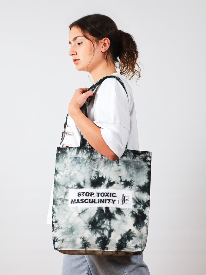 TIE DYE GLITCH TOTE BAG from JOHANNA PETERSEN