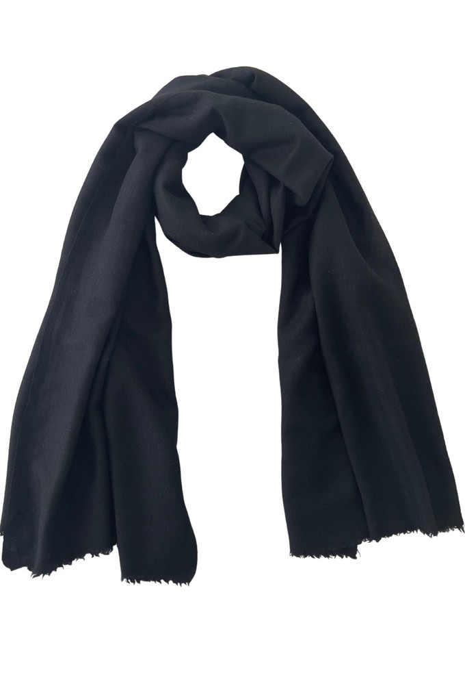 Yak Wool Shawl ACCENT Black from JULAHAS