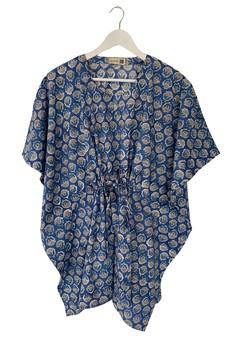 NEW! Block print Kaftan Short No.7 via JULAHAS