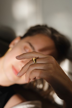 Meander duo ring | Gold plated from Julia Otilia