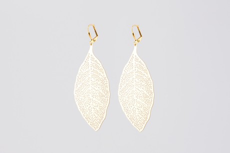 Royal leaf earrings gold plated SALE x1 from Julia Otilia