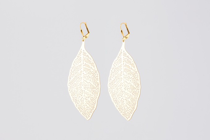 Royal leaf earrings gold plated SALE x1 from Julia Otilia