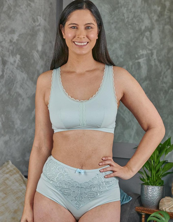 Georgia - Silk Back Support Full Coverage Wireless Organic Cotton Bra from JulieMay Lingerie