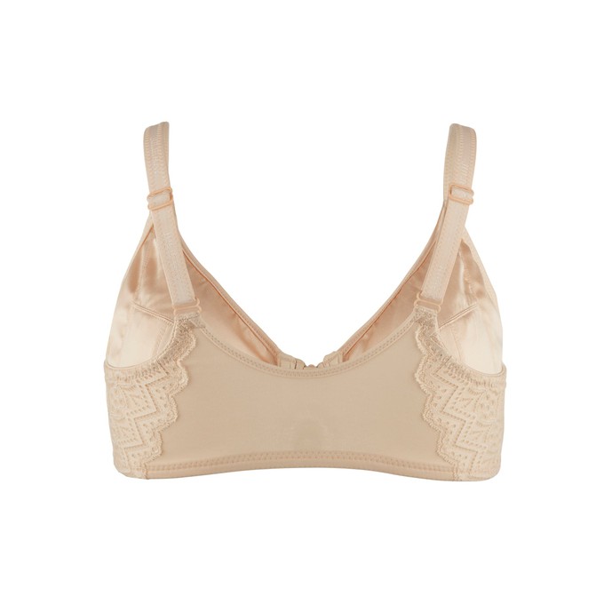 Grace - Silk & Organic Cotton Full Cup Front Zip Wired Bra from JulieMay Lingerie