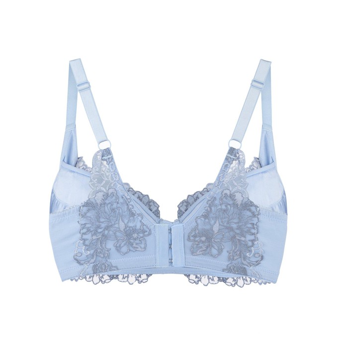 Ashley Embroidery Silk & Organic Cotton Supportive Plunge Bra from JulieMay Lingerie