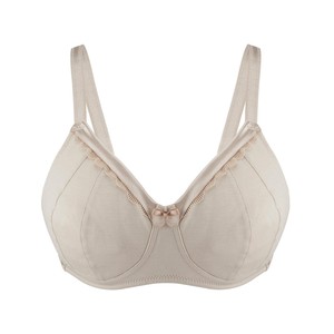 Ivory-Supportive Non-Wired Silk & Organic Cotton Full Cup Bra with removable paddings from JulieMay Lingerie