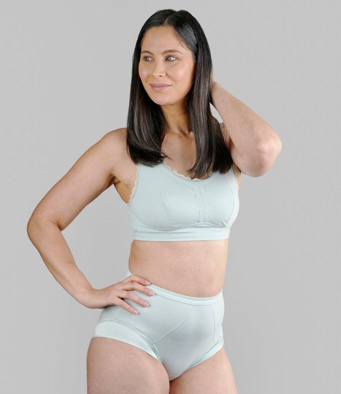 Georgia - Silk Back Support Full Coverage Wireless Organic Cotton Bra from JulieMay Lingerie