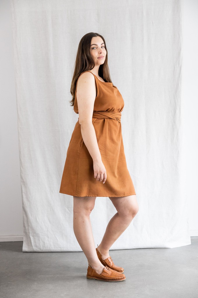 Cotton Dress Aarav Hazelnut from Jyoti - Fair Works