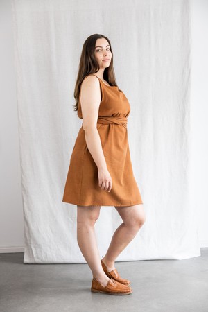 Cotton Dress Aarav Hazelnut from Jyoti - Fair Works