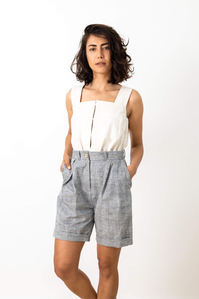Cotton Shorts Dosti Light Grey from Jyoti - Fair Works