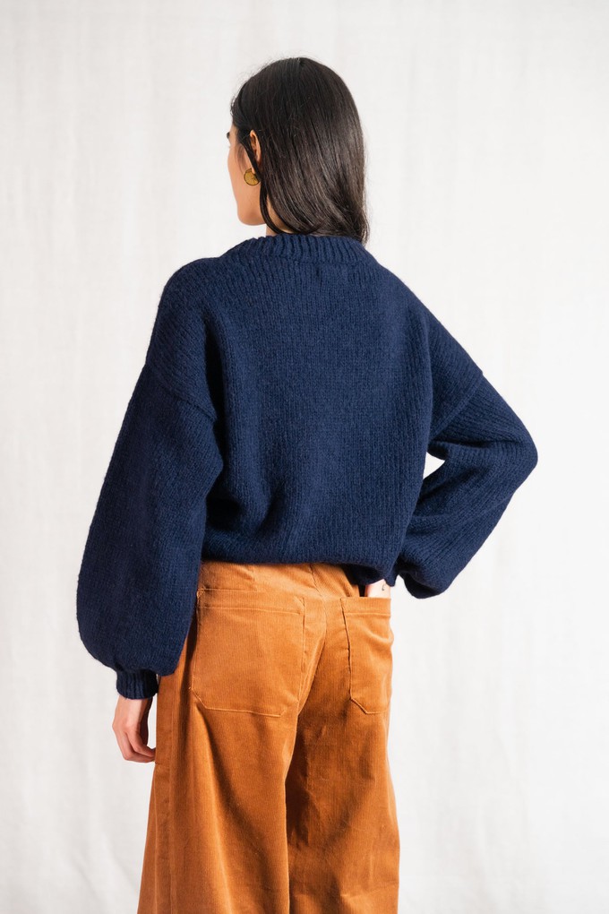 Baby-Alpaka Strickpullover Lupuna Navy from Jyoti - Fair Works