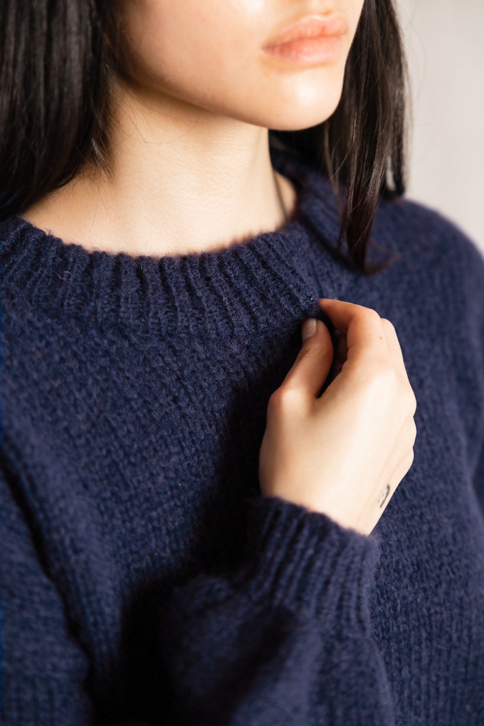 Baby-Alpaka Strickpullover Lupuna Navy from Jyoti - Fair Works