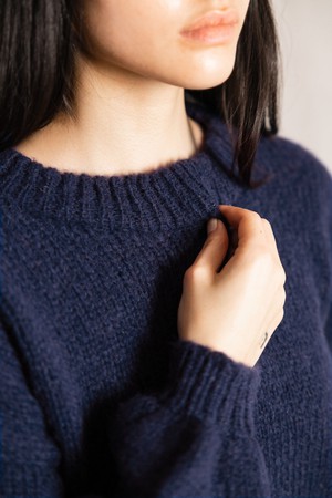 Baby-Alpaka Strickpullover Lupuna Navy from Jyoti - Fair Works