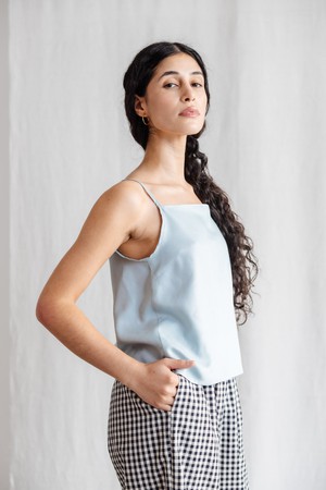 Modal tank top Leyla ice blue from Jyoti - Fair Works