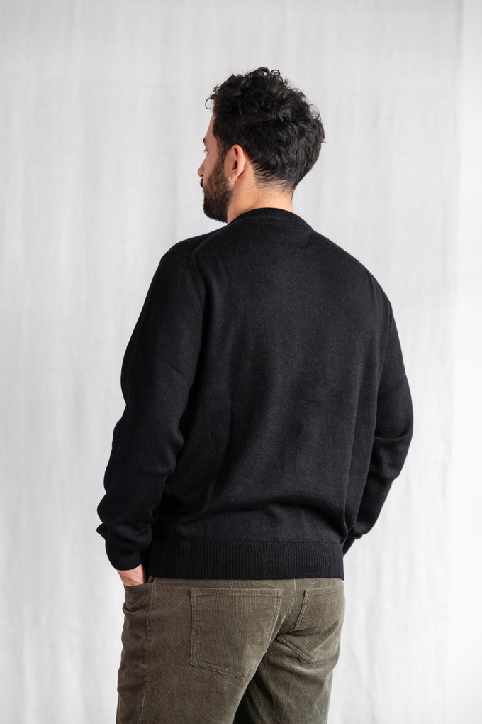 Baby-Alpaka Strickpullover Sathee Schwarz from Jyoti - Fair Works