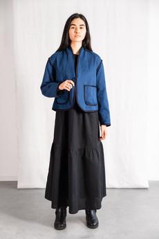 Organic cotton reversible jacket Dhaarti Denim via Jyoti - Fair Works