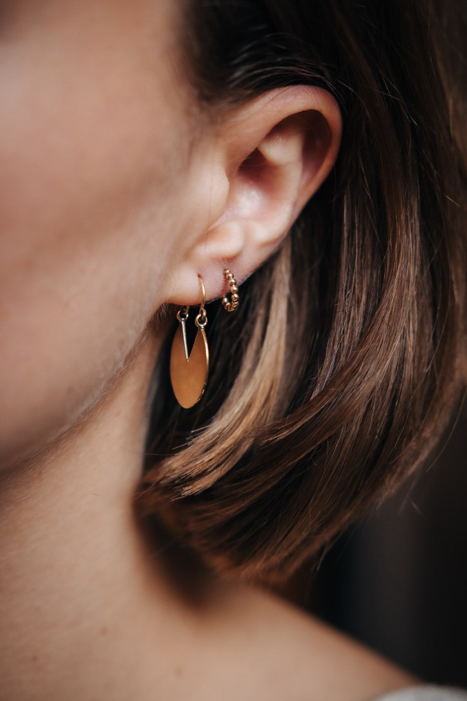 Earring Oppam Brass from Jyoti - Fair Works