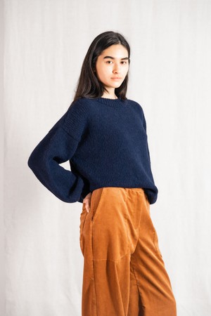 Baby-Alpaka Strickpullover Lupuna Navy from Jyoti - Fair Works