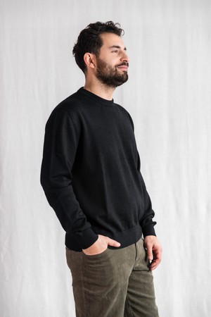 Baby-Alpaka Strickpullover Sathee Schwarz from Jyoti - Fair Works