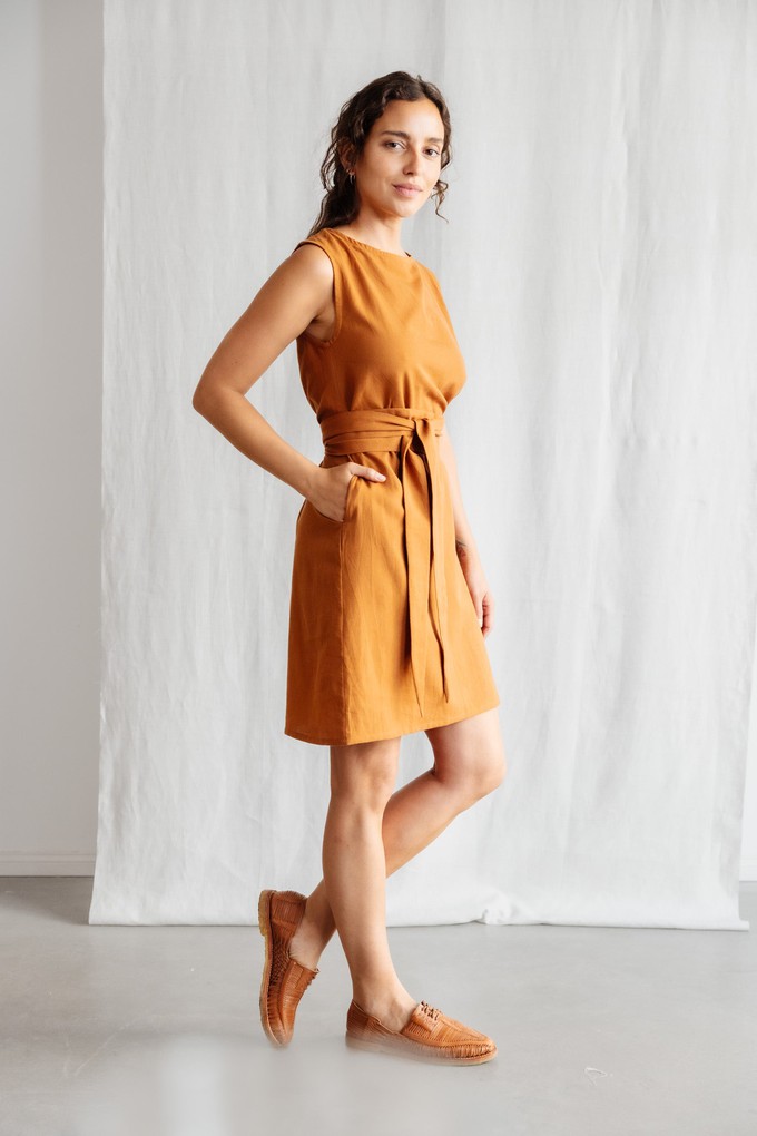 Cotton Dress Aarav Hazelnut from Jyoti - Fair Works