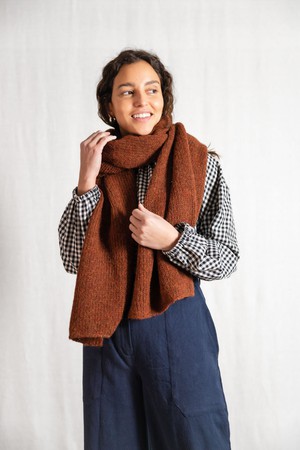 Baby-Alpaka Schal Tapabocas Kastanie from Jyoti - Fair Works