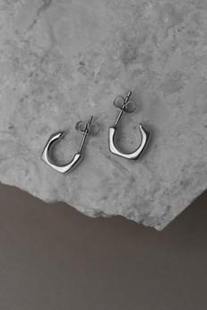 Maani silver stud earrings via Jyoti - Fair Works