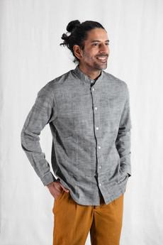 Cotton Shirt Harish Gray via Jyoti - Fair Works