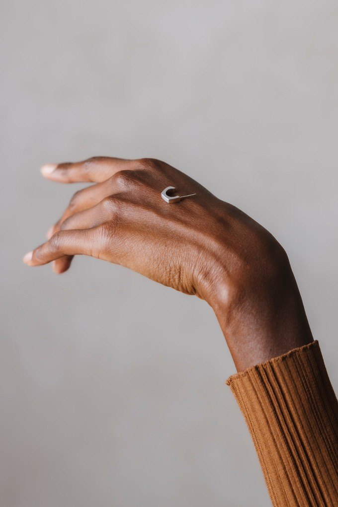 Maani silver stud earrings from Jyoti - Fair Works