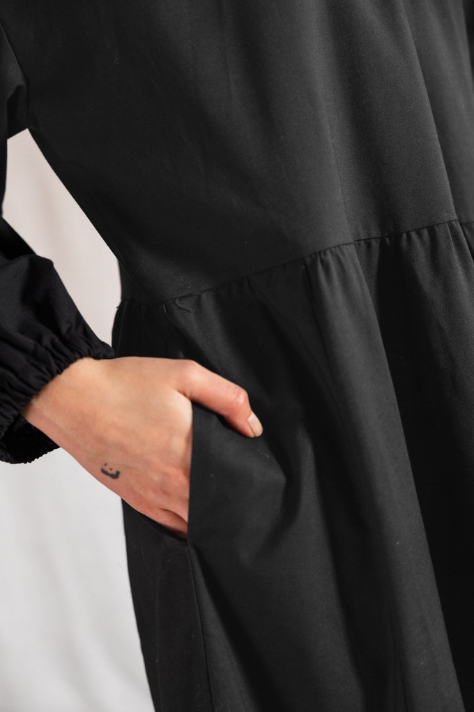 Bio-Baumwoll Kleid Savera Schwarz from Jyoti - Fair Works