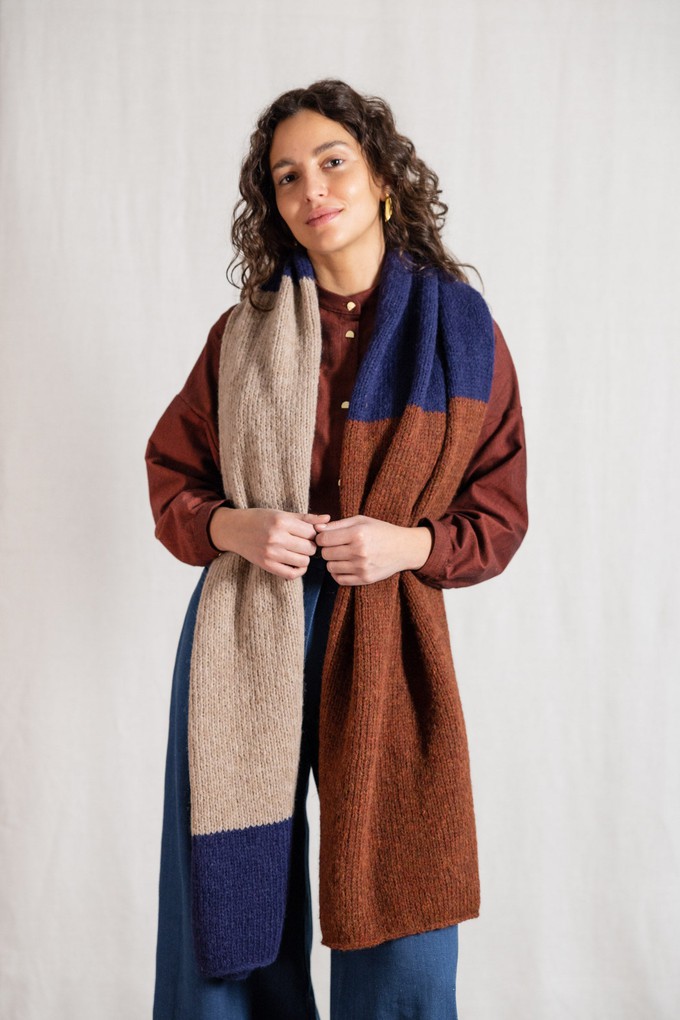 Baby-Alpaka Schal Tapabocas Colorblock from Jyoti - Fair Works