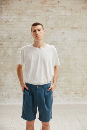 Organic Cotton Shorts Heet Ocean from Jyoti - Fair Works Organic Cotton Shorts Heet Ocean from Jyoti - Fair Works