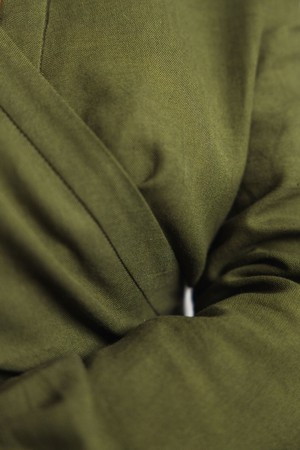 Cotton wrap blouse Harita moss green from Jyoti - Fair Works