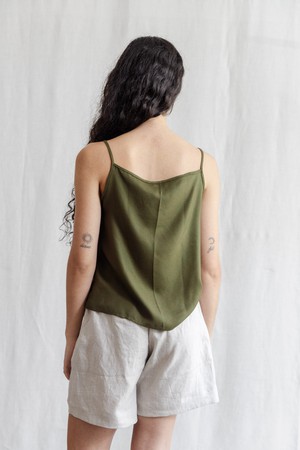 Modal tank top Leyla Khaki from Jyoti - Fair Works