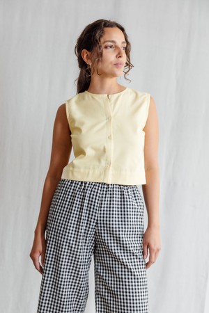 Organic cotton top Diyan lemon yellow from Jyoti - Fair Works
