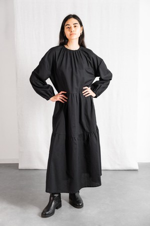 Bio-Baumwoll Kleid Savera Schwarz from Jyoti - Fair Works