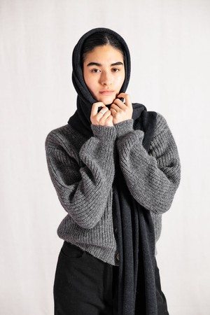 Baby-Alpaka Schal Paracas Schwarz from Jyoti - Fair Works