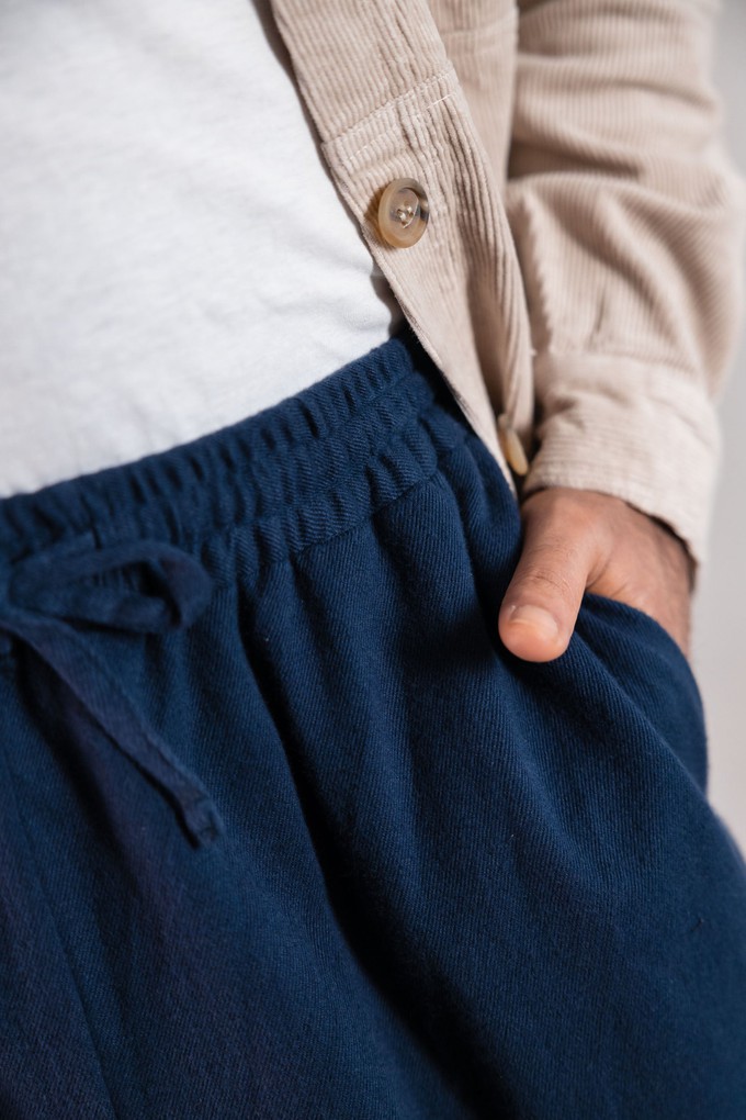 Organic cotton trousers Jhan blue-grey from Jyoti - Fair Works