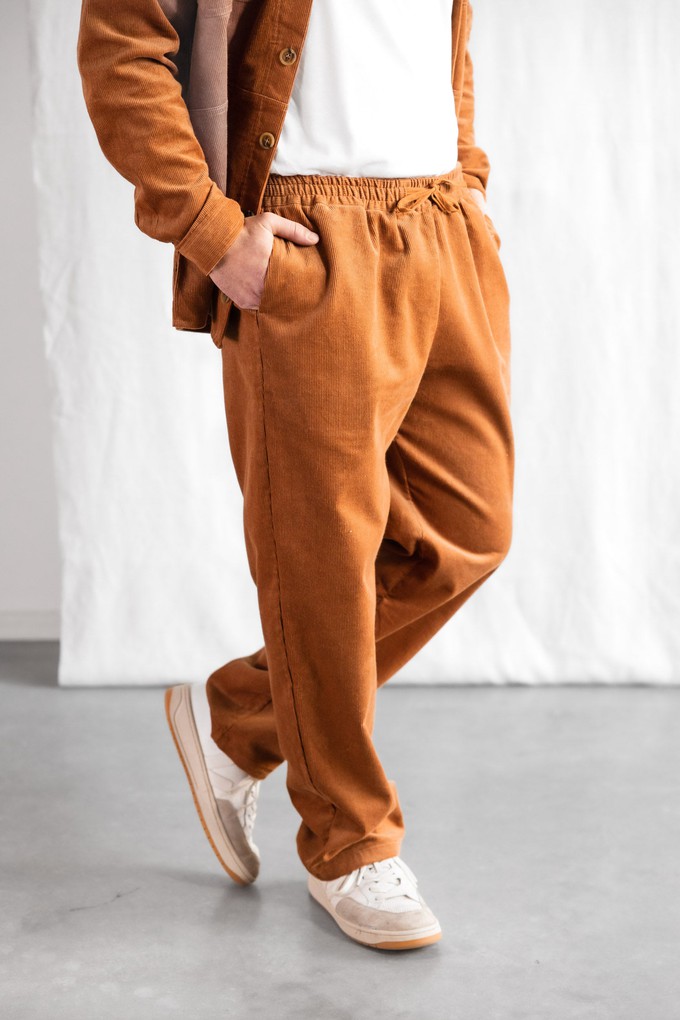 Organic cotton corduroy trousers Jhan Zimt from Jyoti - Fair Works