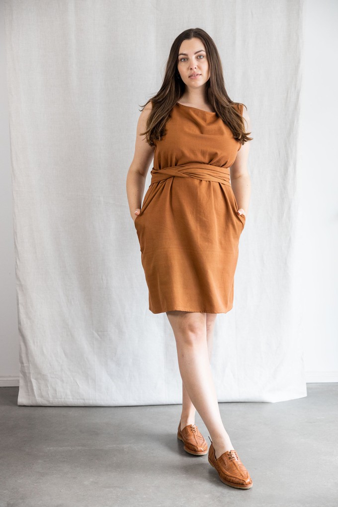 Cotton Dress Aarav Hazelnut from Jyoti - Fair Works