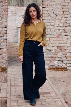 Organic cotton trousers Tarani Black via Jyoti - Fair Works