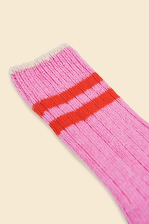 Popeia Wool Socks Pink from Jyoti - Fair Works
