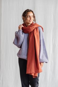 Sanavi Mahogany Cotton Scarf via Jyoti - Fair Works