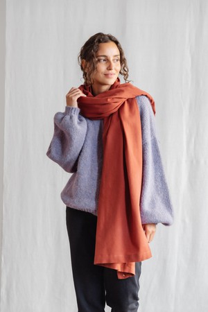 Sanavi Mahogany Cotton Scarf from Jyoti - Fair Works