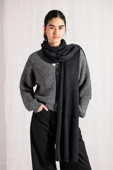 Baby-Alpaka Schal Paracas Schwarz via Jyoti - Fair Works