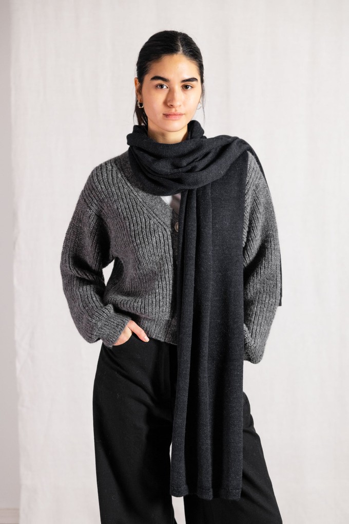 Baby-Alpaka Schal Paracas Schwarz from Jyoti - Fair Works